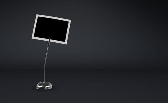 Photo clip silver against black background 1