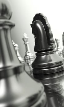 Chessboard Macro - The Black Knight 2