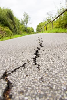 The crack in the ground