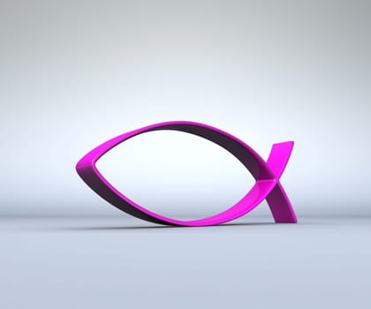 3D ICHTHYS Pink on Grey 02