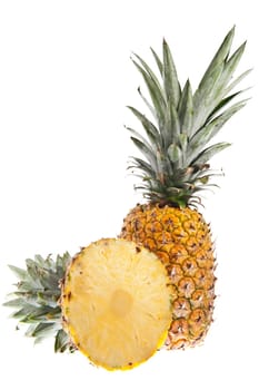 a Fresh pineapple on a white background