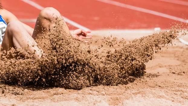 Landing in the long jump