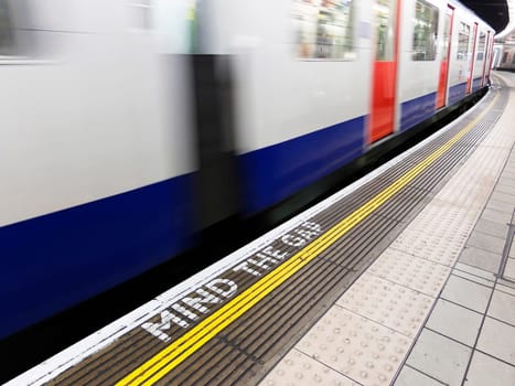 Mind the gap, warning in the London underground