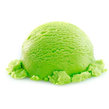 Apple icecream scoop isolated on white background. For ice-cream concept take a look at my portfolio