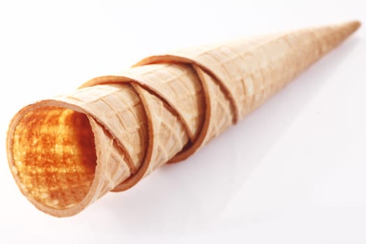 Medium icecream Cones on white background. Visit my portfolio for more.