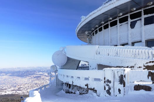 Czech Republic - Liberec - transmitter Jested in winter