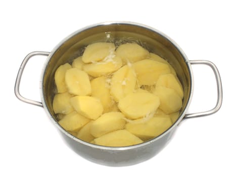 Potatoes in a pot
