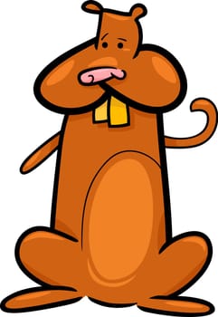 cartoon doodle illustration of funny domestic hamster