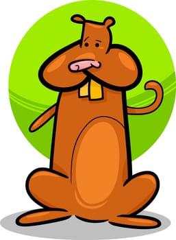 cartoon doodle illustration of funny domestic hamster