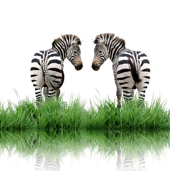 zebra isolated