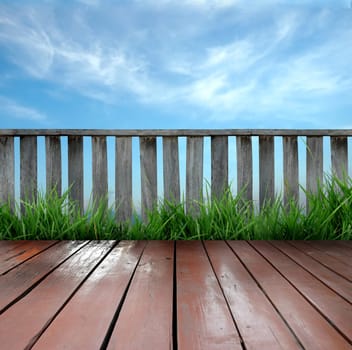 wooden terrace