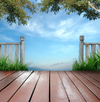 wooden terrace