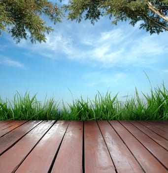 wooden terrace