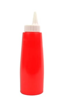 ketchup squirt bottles isolated on white