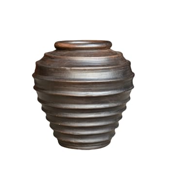 Beautiful painted vase on a pure white background