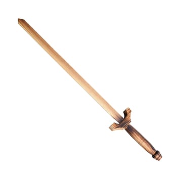 wooden sword isolated on white background