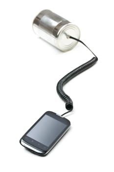 the communication concept . studio shot on white background