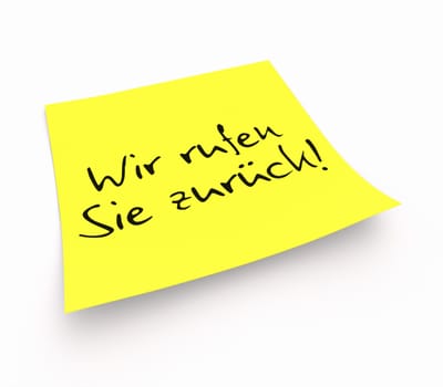 Notes - We will call you back!