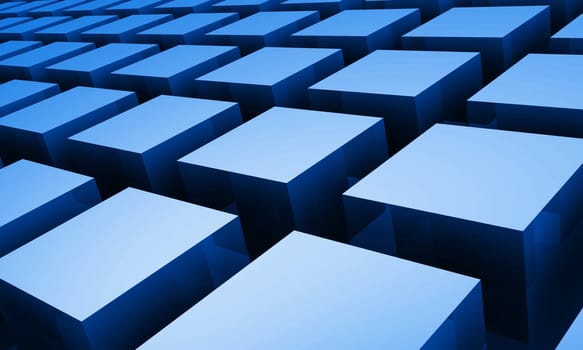 Cuboid matrix diagonal blue white 04