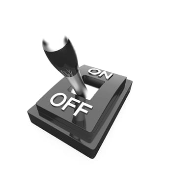 The black 3D toggle switch - OFF