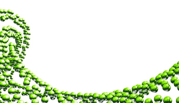 Abstract Ball Formation Green on White 1