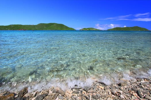 View of the Caribbean island Tortola - British Virgin Islands.