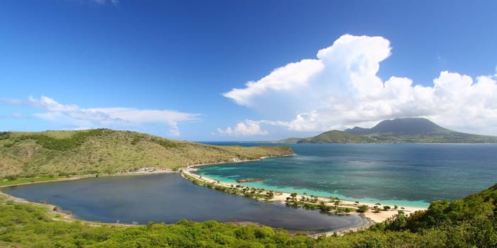 Majors Bay Beach on the Caribbean island of Saint Kitts.