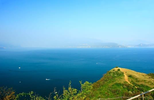 View from the Rocca di Manerba to Lake Garda
