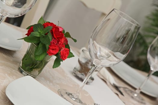 Laid table