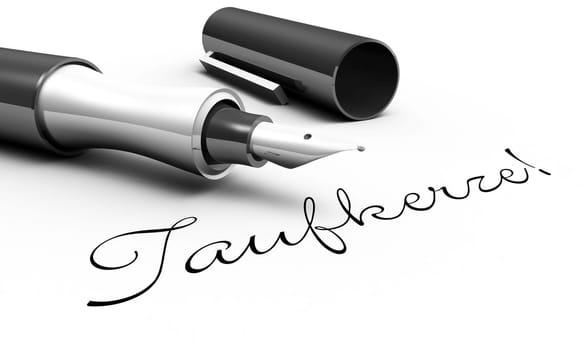 Christening candle - pen concept