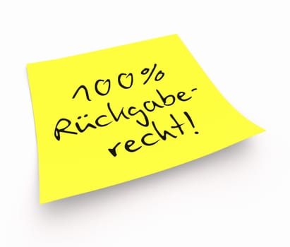 Sticky notes - 100% right of return!
