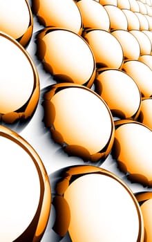 Sphere Background - Orange White Vertical