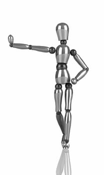 Articulated Doll Silver - Standing Insulated 02