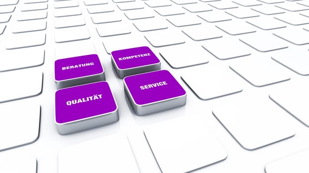 Cuboid Concept Violet - Consulting Competence Quality Service 3