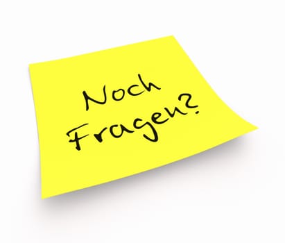 Sticky notes - Any questions?