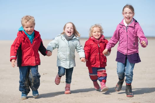 Toddlers on the beach