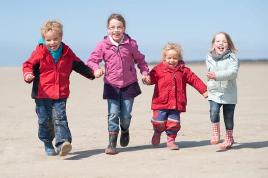 Toddlers on the beach