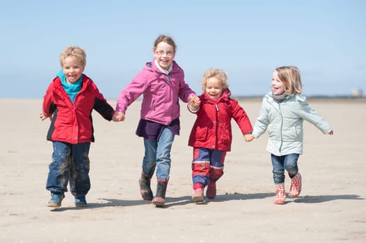 Toddlers on the beach