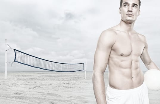 Volleyball player on the beach
