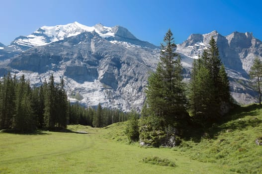 On the way to Lake Oeschinen