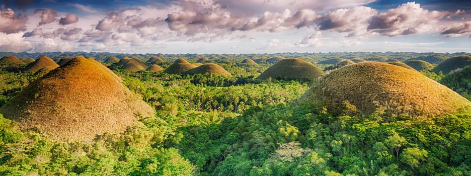 Panorama of The Chocolate Hills. Bohol, Philippines