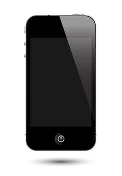isolated smartphone, replace screen with own image.