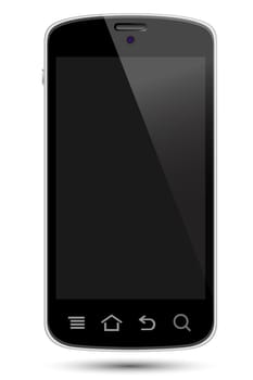 isolated of smartphone illustrations, replace screen with own image.