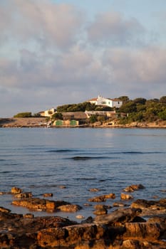 Bay with house and boat shed
