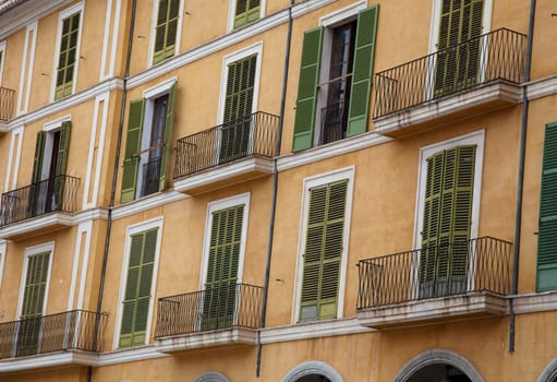 yellow façade