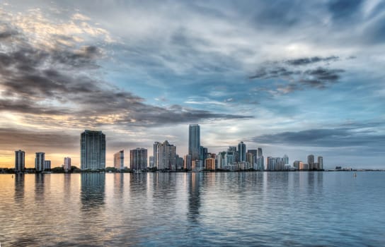 HDR of Miami at Sunset