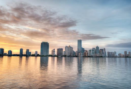 HDR of Miami at Sunset