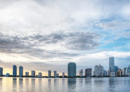 HDR of Miami at Sunset