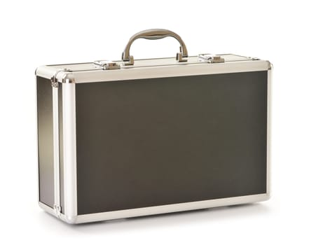Black suitcase isolated on white