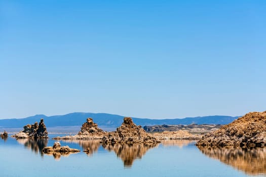reflection in  the beautiful Mono Lake
